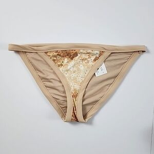 ⭐️3/ $30⭐️ Aerie Floral Bikini Bottom Tan Brown Size M